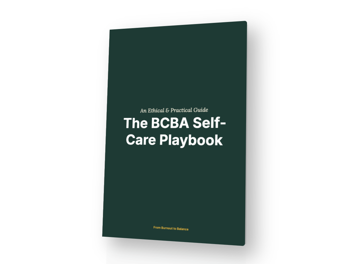 BCBA Self-Care Playbook Mockup